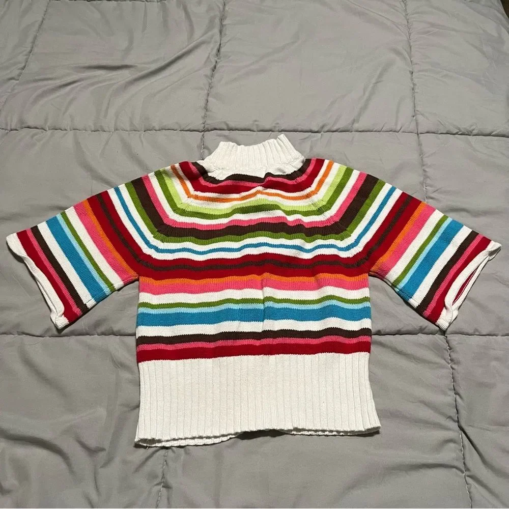 Gymboree Striped Knit Full Zip Cardigan Sweater 2013 Multicolor Youth Size 5-6 S